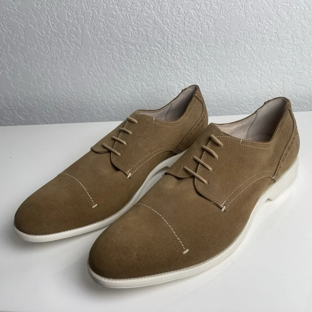 Stacey Adam's Sandstone Suede Leather Oxfords Men's 12M New W/O Tags